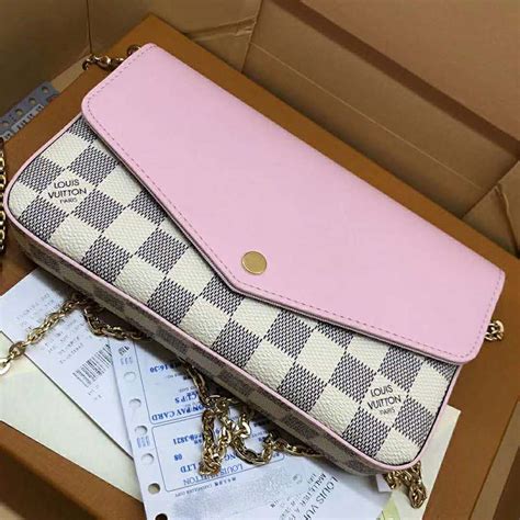 louis vuitton pink and white wallet